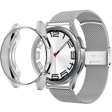 GS Zapestnica + ovitek za Samsung Galaxy Watch 6 Classic 43mm, srebrna
