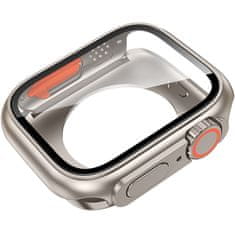GS Komplet 2 v 1 iz najlonskega paščka in etuija za Apple Watch 4/5/6/SE 44 mm, črne barve