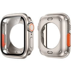 GS Komplet 2 v 1 iz najlonskega paščka in etuija za Apple Watch 4/5/6/SE 44 mm, črne barve