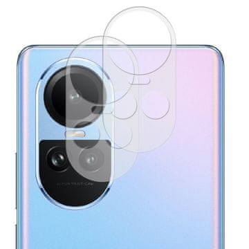 Overboard 2x zaščitno steklo iz kaljenega stekla za kamero za Oppo Reno 10 / 10 Pro, prozorno