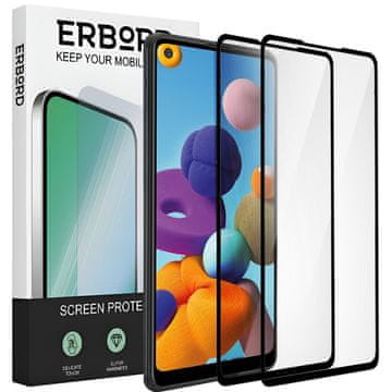 Overboard 2x kaljeno steklo za Samsung Galaxy A21/A21S, 5G, 3D poln zaslon, steklo za celoten zaslon
