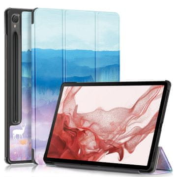GS Ovitek za Samsung Galaxy Tab S9, Smartcase Hybrid z držalom za pisalo, jelenova fantazija