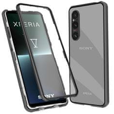 GS Ovitek za Sony Xperia 1 V, magnetno dvojno steklo, črn