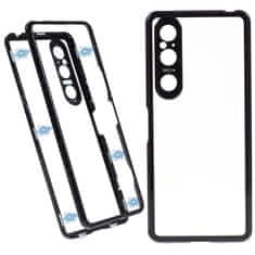GS Ovitek za Sony Xperia 1 V, magnetno dvojno steklo, črn