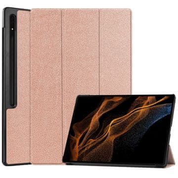GS Pametni ovitek za Samsung Galaxy Tab S9 Ultra, roza zlat