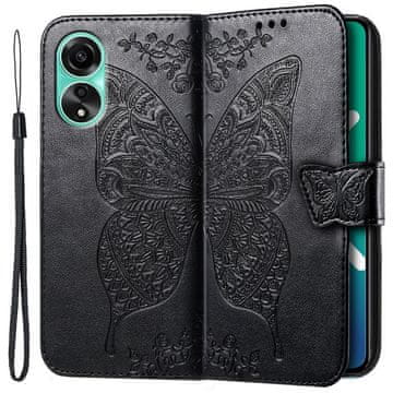 GS Ovitek za Oppo A98 5G, metuljček, črn