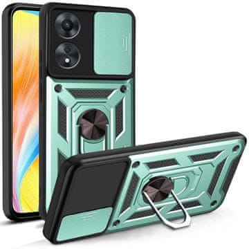 GS Oklepni ovitek za Oppo A98 5G, CamShield Slide, zelen