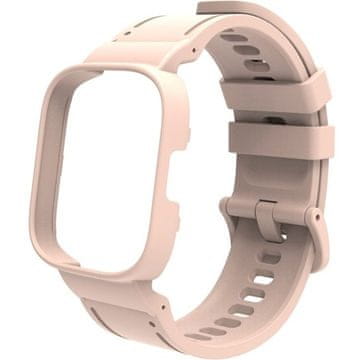 GS Silikonski pašček z etuijem za Xiaomi Redmi Watch 3 Active, roza