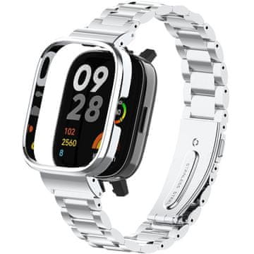 GS Jeklena zapestnica za Xiaomi Redmi Watch 3 Active, srebrna