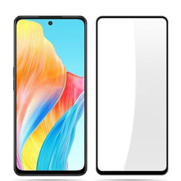 GS Kaljeno steklo za Oppo A98 5G s črnim okvirjem, popolnoma lepljeno