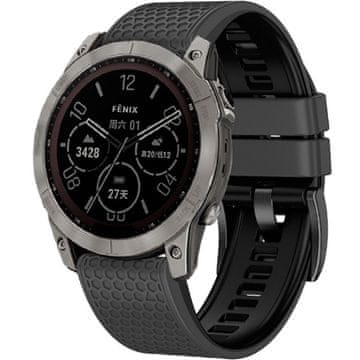 GS Silikonski pašček Quickfit za Garmin 22 mm, siv/črn
