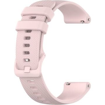 GS Univerzalni silikonski pašček 20 mm, mrežasta tekstura, roza