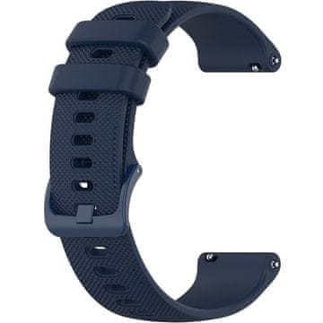 GS Univerzalni silikonski pašček 20 mm, mrežasta tekstura, temno moder