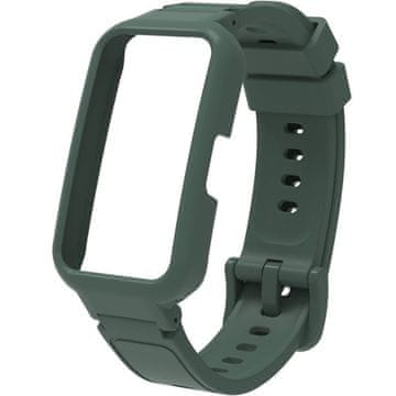 GS Silikonski pašček + ovitek za Huawei Band 8 / Huawei Band 9 / Huawei Band 10, zelen