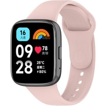 GS Silikonski pašček za Xiaomi Redmi Watch 3 Active, roza
