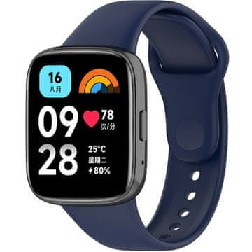 GS Silikonski pašček za Xiaomi Redmi Watch 3 Active, temno moder