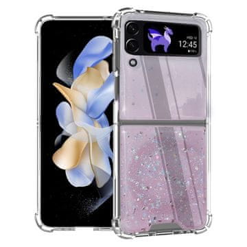 GS Ovitek za Samsung Galaxy Z Flip 4 5G z bleščicami za MagSafe, roza