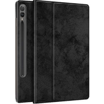 GS Ovitek za Samsung Galaxy Tab S9+ z držalom za pisalo, vrtljiv za 360°, črn