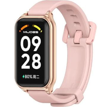 GS Silikonski pašček za Xiaomi Redmi Smart Band 2 / Xiaomi Smart Mi Band 8 Active, roza