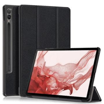 GS Ovitek za Samsung Galaxy Tab S9 Plus, Smartcase z držalom za pisalo, črn
