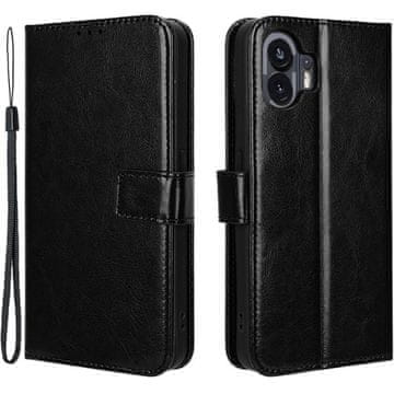 GS Ovitek denarnica Crazy Horse za Nothing Phone 2, črn