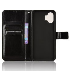 GS Ovitek denarnica Crazy Horse za Nothing Phone 2, črn