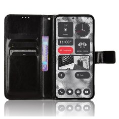 GS Ovitek denarnica Crazy Horse za Nothing Phone 2, črn