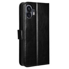 GS Ovitek denarnica Crazy Horse za Nothing Phone 2, črn