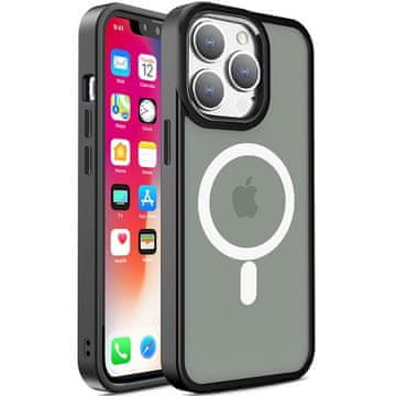 GS Ovitek MagColor za iPhone 15 Plus za MagSafe, črn