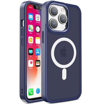 GS Ovitek za iPhone 15 Plus, MagColor za MagSafe, mornarsko modra