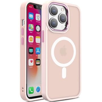 GS Ovitek za iPhone 15 Plus, MagColor za MagSafe, roza