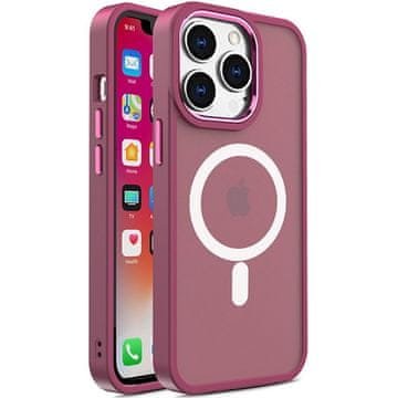 GS Ovitek za iPhone 15 Plus, MagColor za MagSafe, bordo