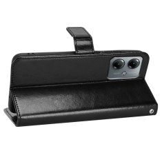 GS Ovitek denarnica Crazy Horse za Motorola Moto G14, črn