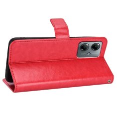 GS Ovitek denarnica Crazy Horse za Motorola Moto G14, rdeč