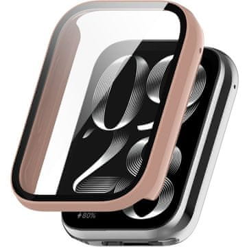 GS Ovitek 2 v 1 + kaljeno steklo za Xiaomi Smart Band 8 Pro, roza