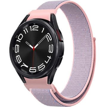 GS Najlonski pašček za Samsung Galaxy Watch 4/5/6 40/42/43/44/45/46/47 mm, roza