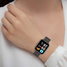 GS Jeklena zapestnica za Xiaomi Redmi Watch 3 Active, črna