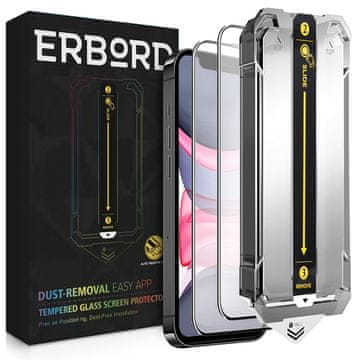 Overboard 2x kaljeno steklo za iPhone 11 / XR, zaščita za celoten zaslon Easy App