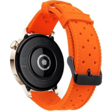 Overboard Univerzalni silikonski pašček 22 mm, Tropic, oranžna/črna zaponka