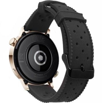 Overboard Univerzalni silikonski pašček 22 mm, Tropic, črn / črna zaponka