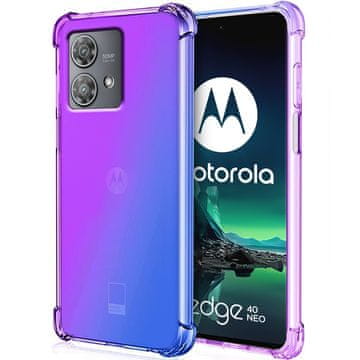 GS Gradientni ovitek za Motorola Edge 40 Neo, vijoličen/moder