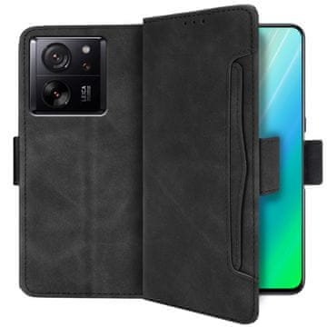 GS Preklopni ovitek za Xiaomi 13T / 13T Pro, reža za kartico, črn