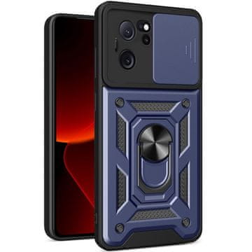 GS Oklepno ohišje za Xiaomi 13T / 13T Pro, CamShield Slide, temno modra