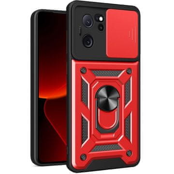 GS Oklepno ohišje za Xiaomi 13T / 13T Pro, CamShield Slide, rdeče