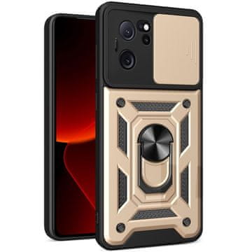 GS Oklepno ohišje za Xiaomi 13T / 13T Pro, CamShield Slide, zlato