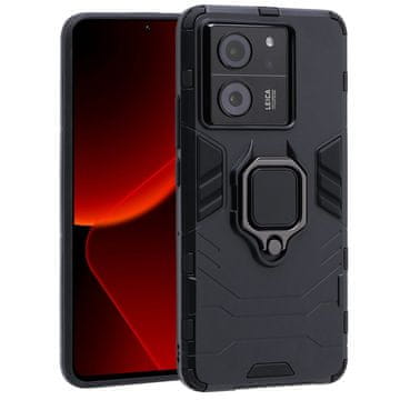 GS Ovitek za Xiaomi 13T / 13T Pro, obroč za stojalo, črn