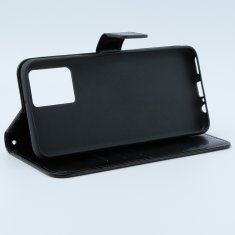 GS Ovitek denarnica Crazy Horse za Motorola Moto G54 5G, črn