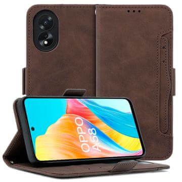GS Ovitek za Oppo A58 4G, reža za kartico, rjava
