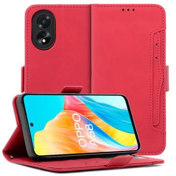 GS Ovitek za Oppo A58 4G, reža za kartico, rdeč