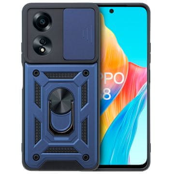 GS Oklepni ovitek za Oppo A58 4G, CamShield Slide, moder